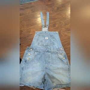 Women's Light Blue Denim Overalls